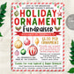 Christmas Ornament Fundraiser Flyer Editable Template