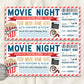 Surprise Movie Night Ticket Editable Template