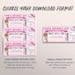 Mothers Day Concert Ticket Gift Voucher Editable Template, Surprise Concert Gift Certificate for Mom, Music Show Artist Experience Reveal
