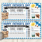 Fathers Day Hawaii Plane Ticket Boarding Pass Editable Template