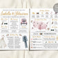 Blush Infographic Wedding Program Editable Template