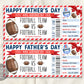 Father&#39;s Day Football Game Gift Ticket Editable Template