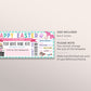 Easter Movie Ticket Invitation Editable Template, Movie Night For Family Friends Kids Tweens Gift Voucher Certificate Invite Reveal Coupon