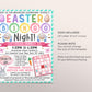 Easter Bingo Night Fundraiser Flyer Editable Template, Spring Bingo Flyer Game Night Event Invite, PTA PTO School Classroom Family Library