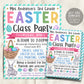 Easter Class Party Invitation Editable Template