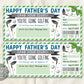Fathers Day Golf Trip Gift Ticket Editable Template