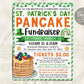 St Patricks Day Pancake Breakfast Fundraiser Flyer Editable Template