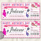 Mothers Day Pedicure Ticket Editable Template