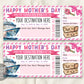 Mothers Day Cruise Boarding Pass Ticket Editable Template