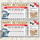 Retirement Cruise Boarding Pass Ticket Editable Template
