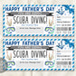 Fathers Day Scuba Diving Ticket Editable Template