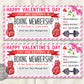 Valentines Day Boxing Membership Ticket Editable Template