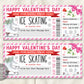Valentines Day Ice Skating Gift Voucher Editable Template