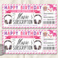 Birthday Surprise Music Subscription Gift Card Editable Template