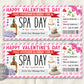 Valentines Day Spa Day Gift Voucher Ticket Editable Template