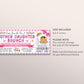 Mother Daughter Brunch Ticket Invitation Editable Template, Mothers Day Floral Breakfast Luncheon Ticket, Mommy and Me Celebration Invite