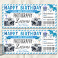 Birthday Photography Lessons Gift Voucher Ticket Editable Template