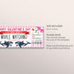 Valentines Day Whale Watching Trip Ticket Editable Template, Anniversary Whale Watching Boat Cruise Trip Voucher Gift Certificate Coupon