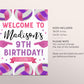 Volleyball Birthday Welcome Sign Editable Template, Volleyball Sports Theme Birthday Poster, End of Season Volleyball Sports Team Party Sign