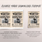 Graduation Wanted Poster Invitation Editable Template, Senior Graduation Announcement Party Newspaper Invite, Grad College High School Evite