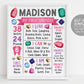 Gems First Year Milestone Sign Editable Template