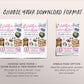 Going Away Farewell Moving Away Invitation Editable Template, Goodbye Party Invite For Her, Adventure Travel Around the World Map Evite