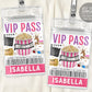 Christmas Movie Night VIP Pass Editable Template