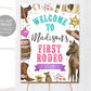 First Rodeo Birthday Welcome Sign Editable Template