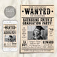 Graduation Wanted Poster Invitation Editable Template