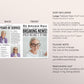 Retirement Newspaper Bouquet Wrap Editable Template, Retirement Party Newspaper Flower Wrap, Work Anniversary Poster Gift Career Timeline