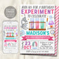 Science Birthday Invitation Editable Template