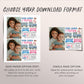 Choo Choos and Tutus Joint Siblings Birthday Invitation With Photo Editable Template, Girl Boy Train Ballerina Boarding Pass Party Invite