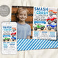 Monster Truck Birthday Invitation With Photo Editable Template