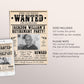 Retirement Wanted Poster Invitation Editable Template, Retire Western Surprise Party Any Job Newspaper Invite, Career Farewell Card Evite