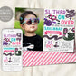 Snake Birthday Invitation With Photo Editable Template