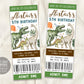 Dinosaur Birthday Ticket Invitation Editable Template