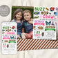 Insect Bugs Joint Siblings Birthday Invitation With Photo Editable Template