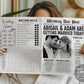 Large Newspaper Jewish Wedding Program Editable Template, Folded Jewish Wedding Ceremony Steps Guide Infographic, Religious Wedding Ritual