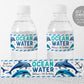 Dolphin Water Bottle Labels Editable Template