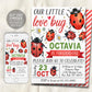 Ladybug Birthday Invitation Editable Template