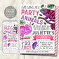 Chameleon Birthday Invitation Editable Template