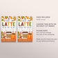Fall Thanks a Latte Gift Tag Editable Template, Coffee Thank You Appreciation Labels, Autumn Leaves Tag For Employee Coworker Volunteer