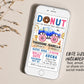 Monster Truck And Donuts Joint Siblings Birthday Invitation With Photo Editable Template, Boy Girl Twins Donut Truck Party Bash Invite Evite