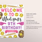 Softball Birthday Welcome Sign Editable Template, Girl Swing On Over Sports Theme Birthday Poster, End of Season Volleyball Sport Party Sign