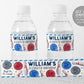 Bowling Water Bottle Labels Editable Template