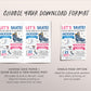 Ice Skating Joint Siblings Birthday Invitation Editable Template, Boy Girl Twins Ice Hockey Skating Party Invite, Sports Skate Rink Evite