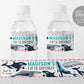 Whale Water Bottle Labels Editable Template