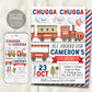 Train Birthday Invitation Editable Template