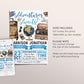Adventure Awaits Travel Joint Siblings Birthday Invitation Editable Template,