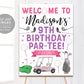 Golf Birthday Welcome Sign Editable Template